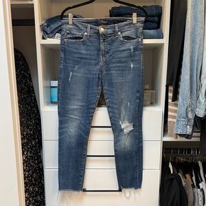 Lucky Brand Distressed Skinny Jeans - Blue